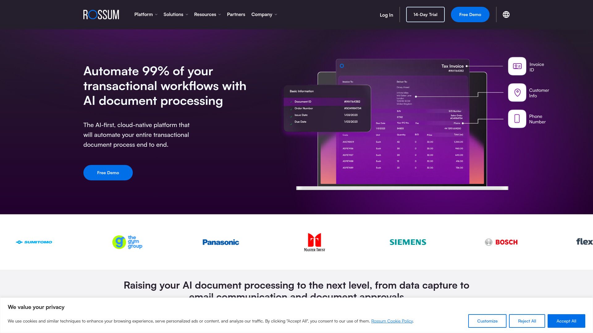 Rossum AI Document Processing image