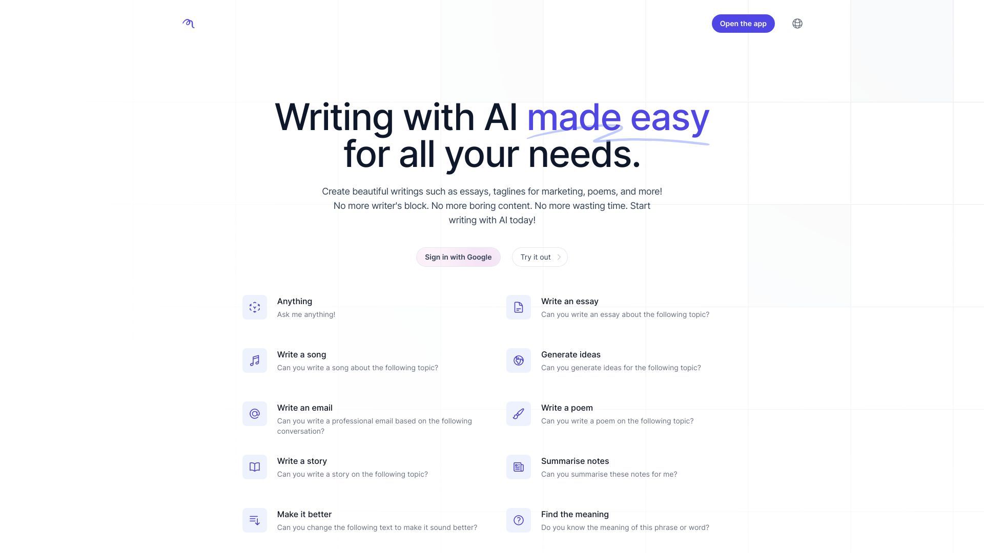 Writing with AI image