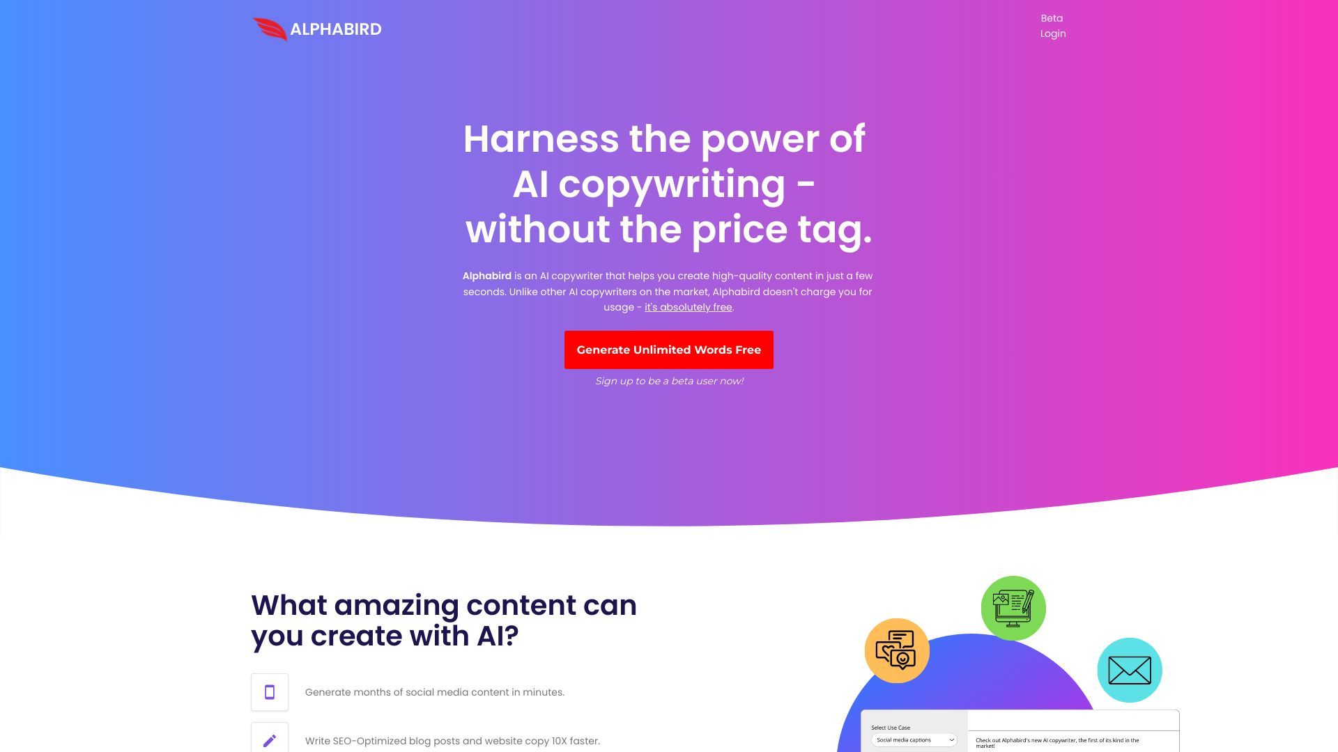 Alphabird AI Copywriter image