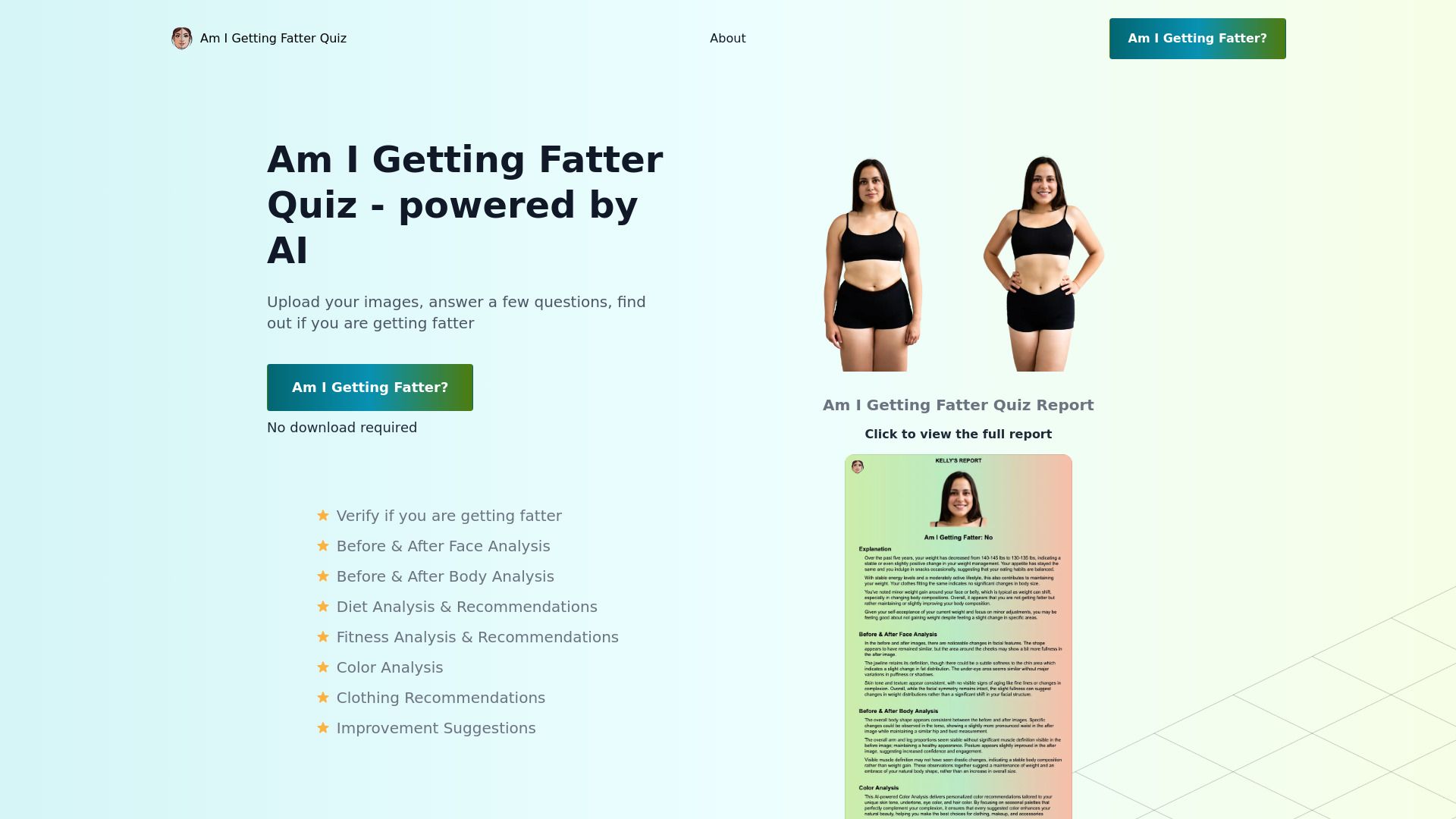 Am I Getting Fatter Quiz image