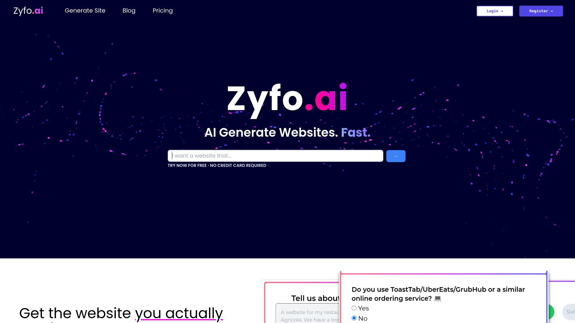Zyfo AI Website Generator image