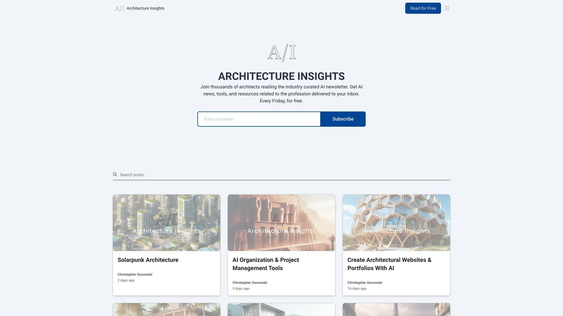 AI in AEC Newsletter image