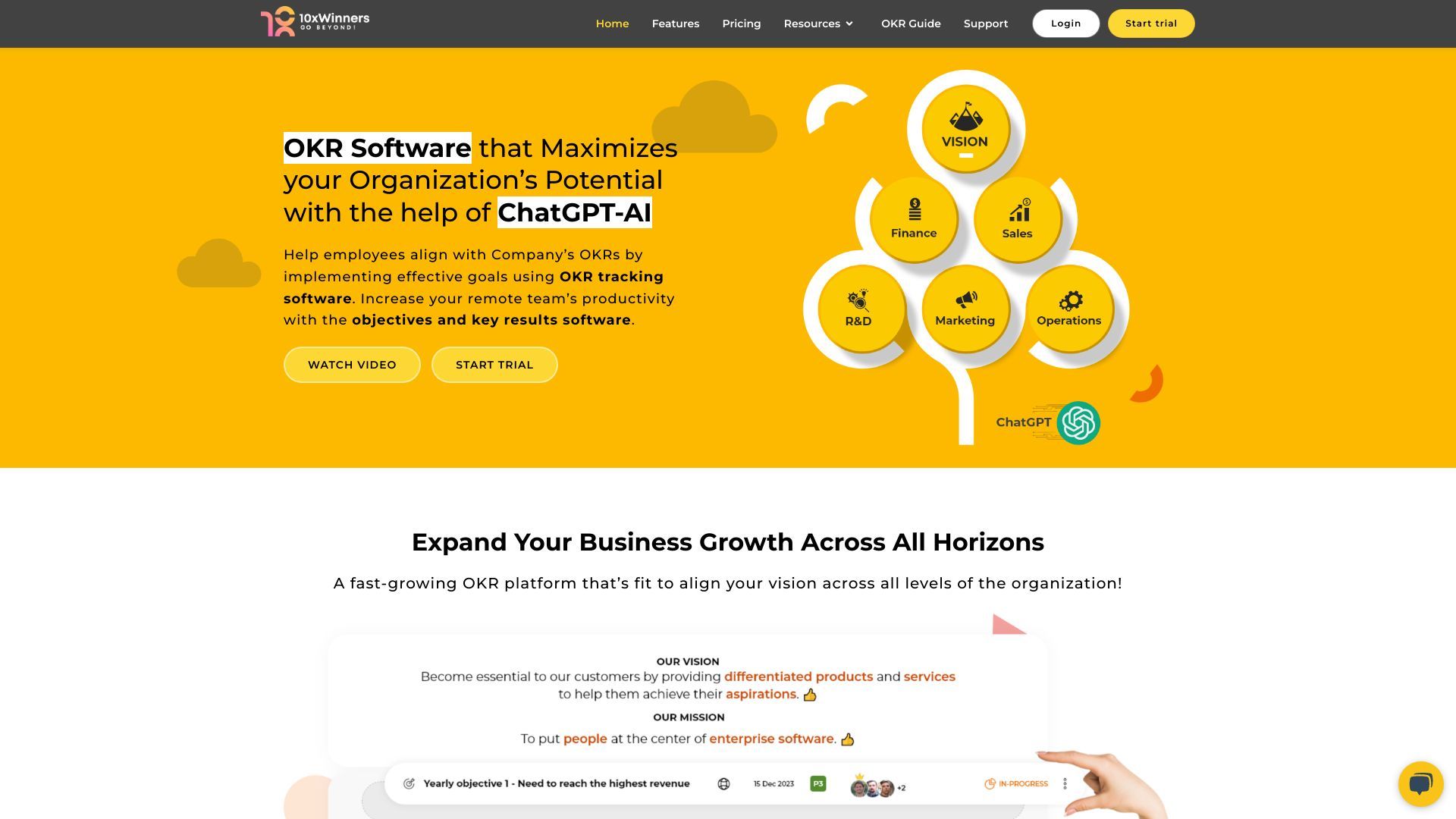 10xWinners OKR Software image