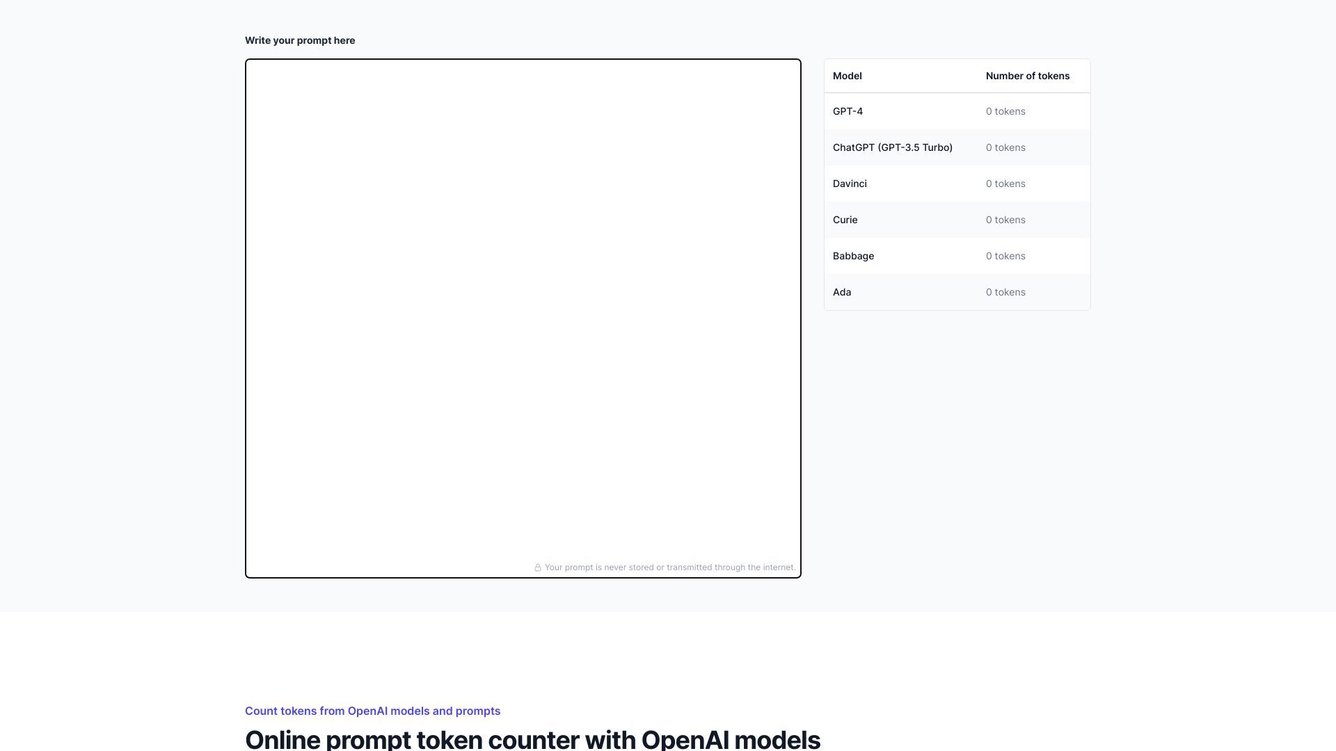 Token Counter for OpenAI Models image