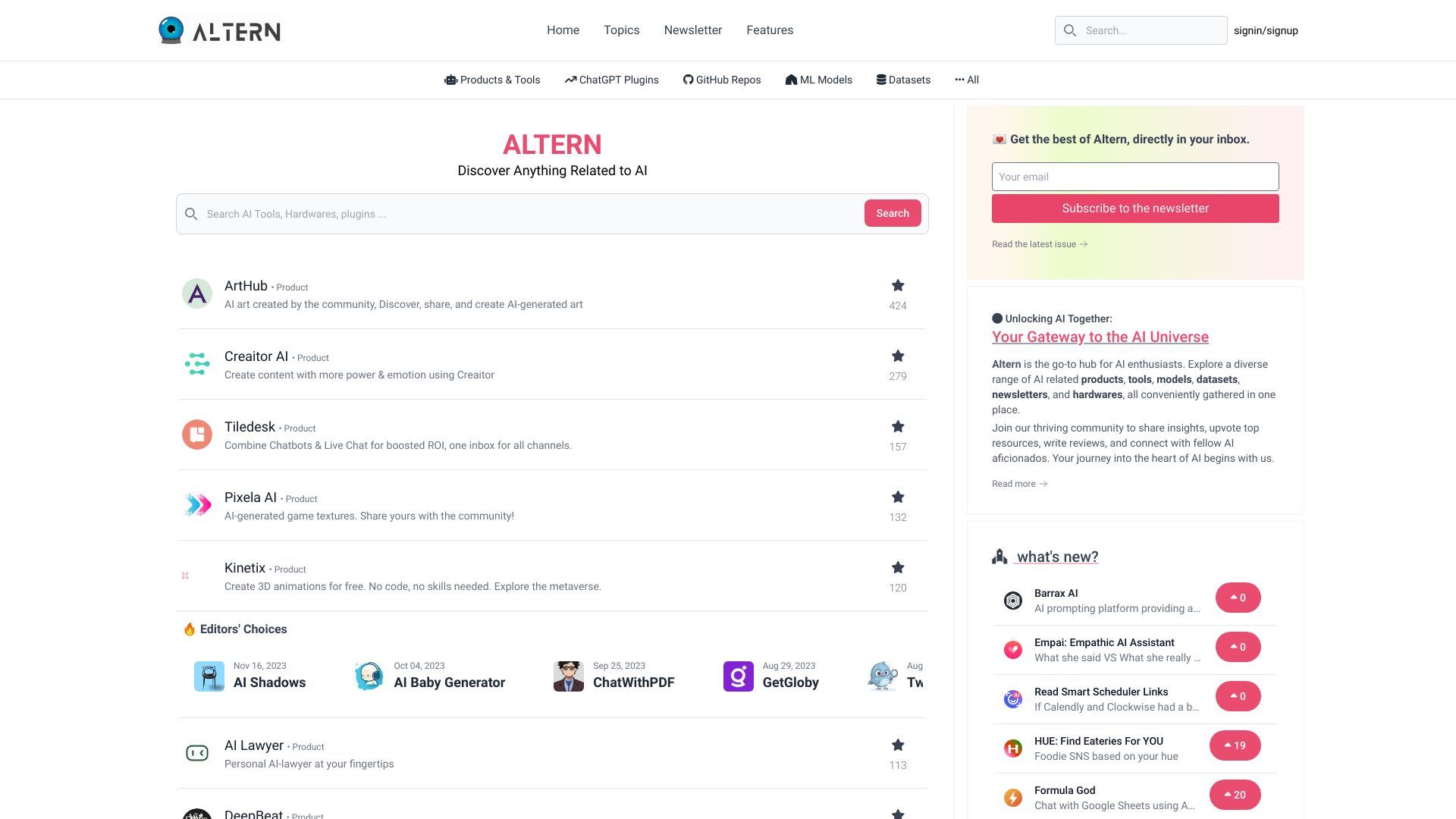 Altern: Your Gateway to AI Discoveries image
