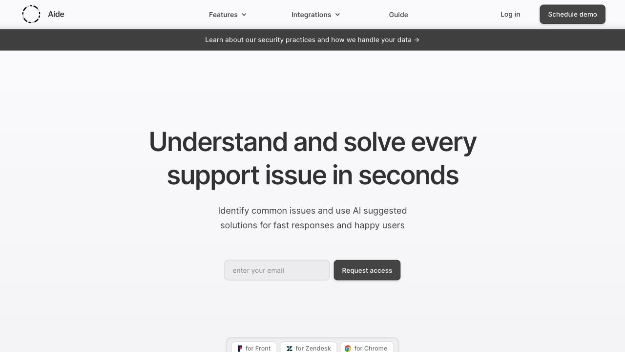 Aide - AI Integrations for Customer Support image