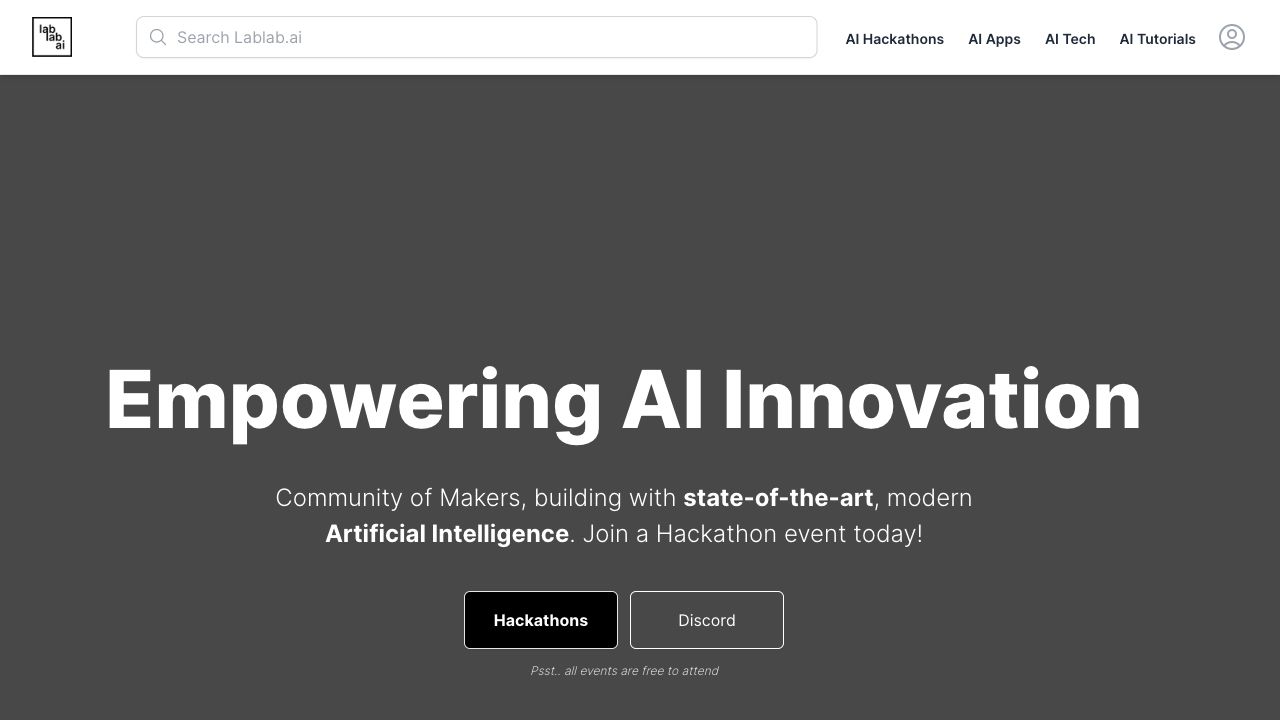 LabLab: Community of Creators Building with State of the Art Artificial Intelligence image