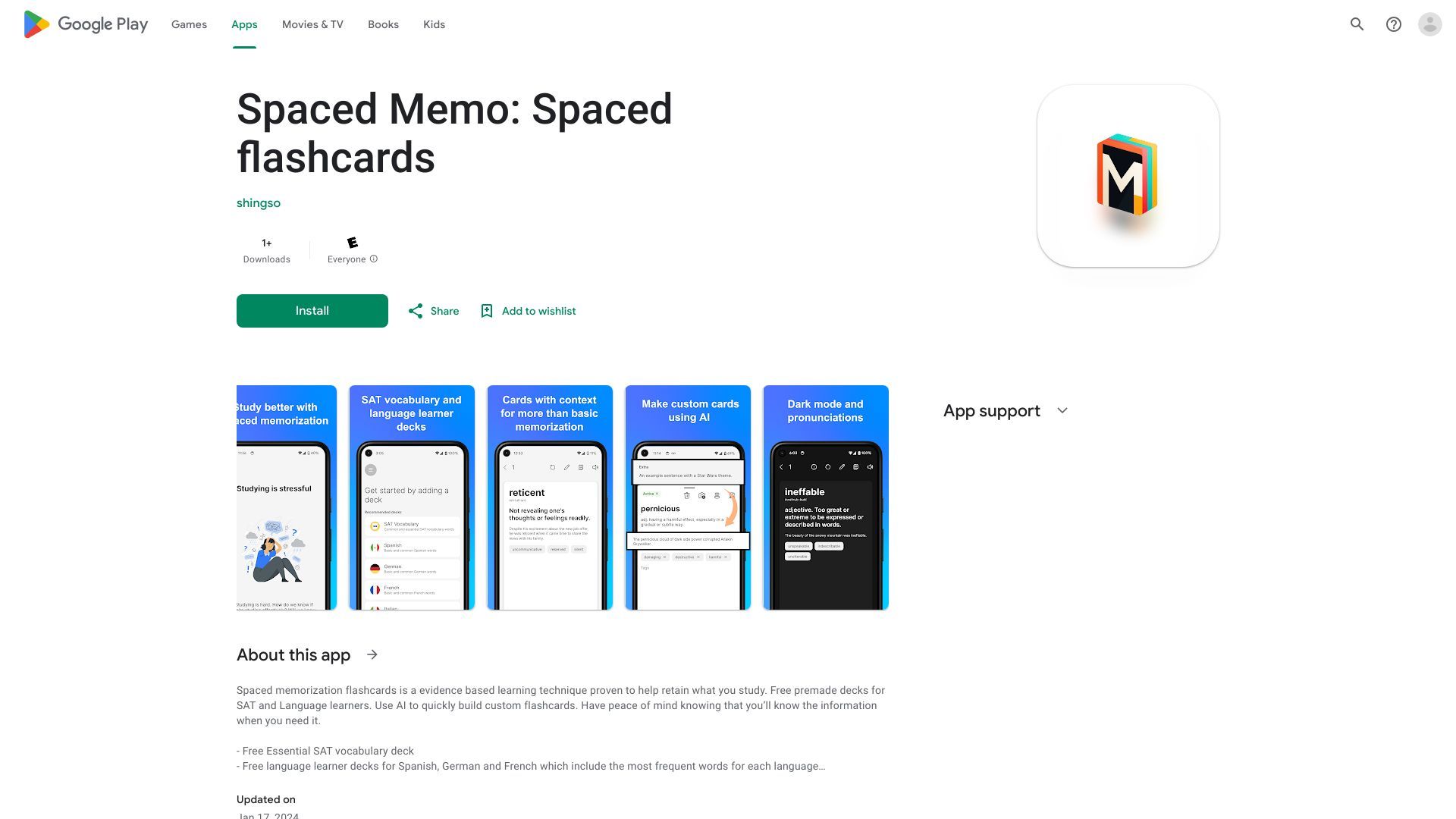 Spaced Memo image