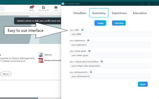 AI LinkedIn Helper image