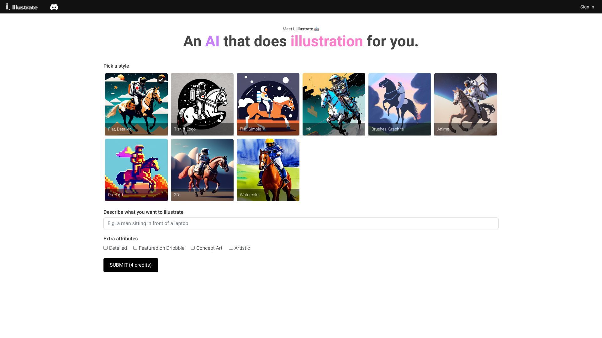 AI Illustration Generator image