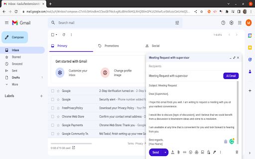 AI Email Writer for Gmail image