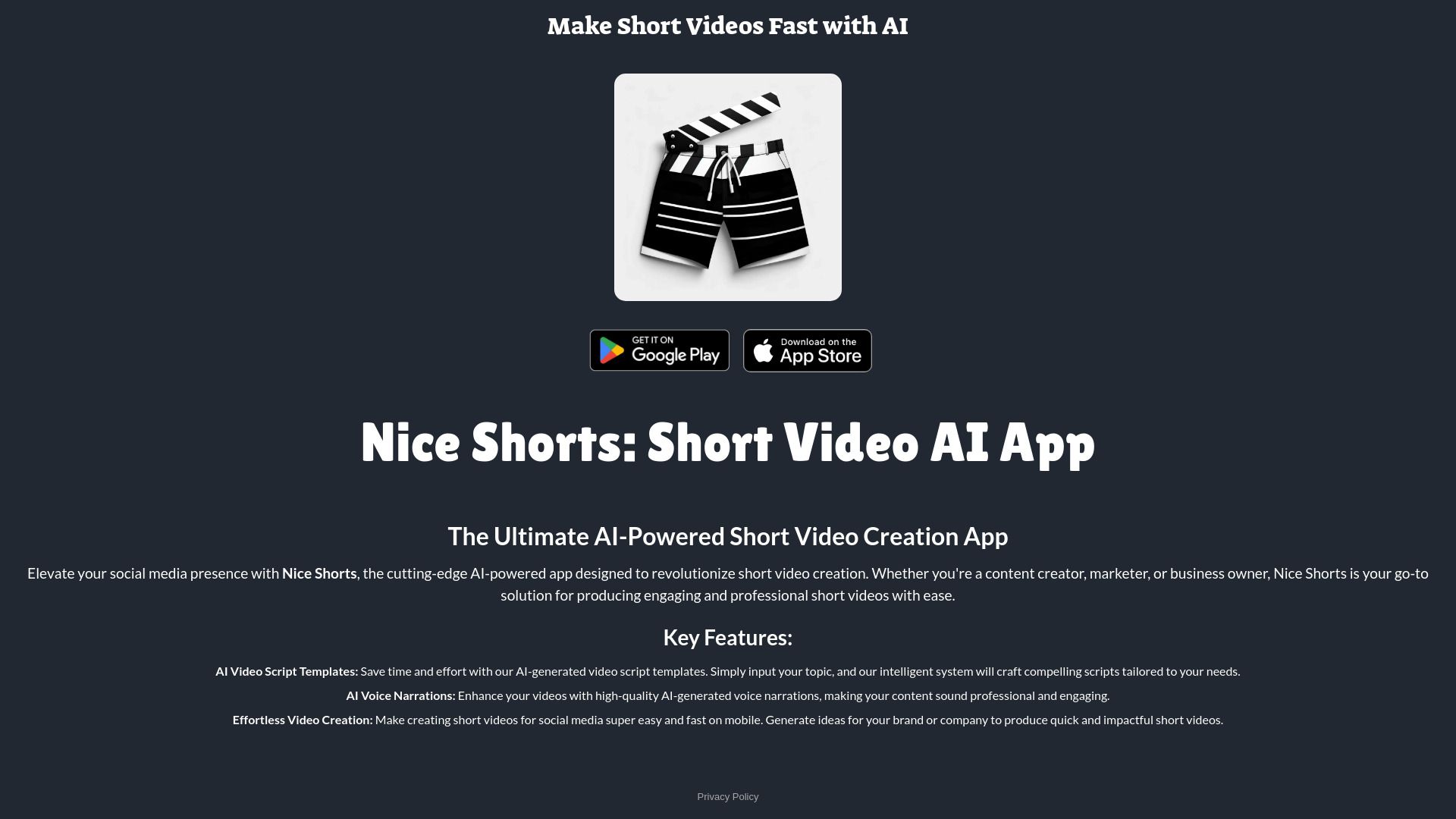 Nice Shorts - Short Video AI App image