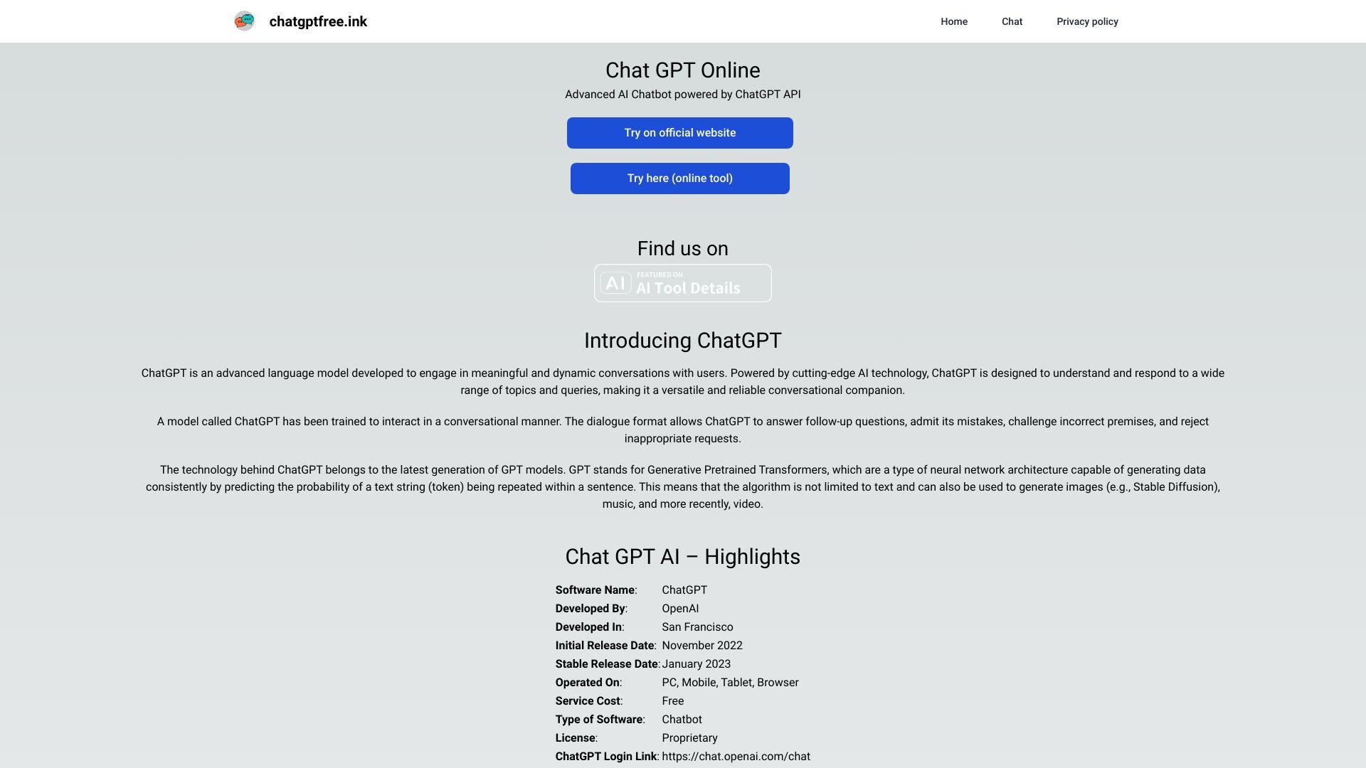 ChatGPT Free image