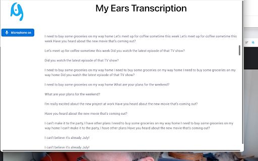 Tab Audio Transcription image