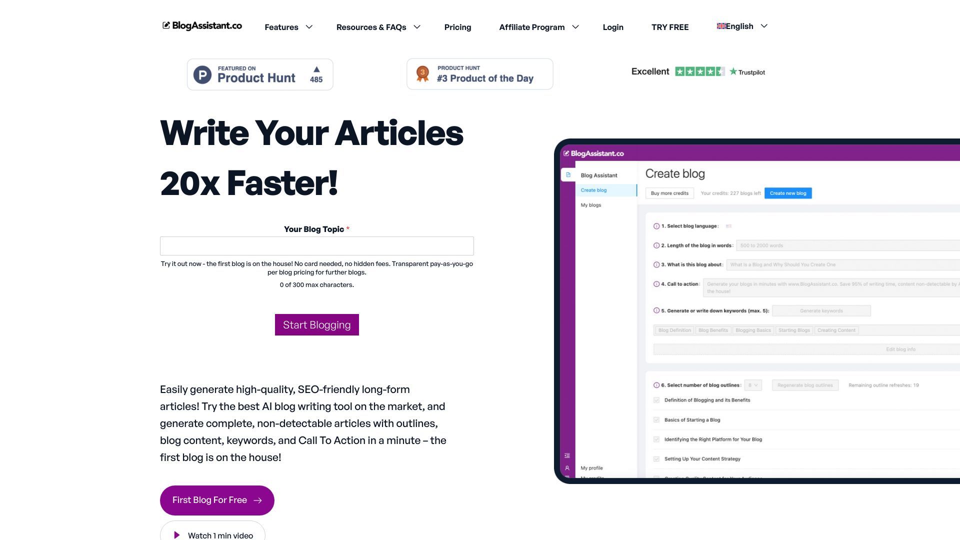 Blog Assistant: AI Blog Writing Tool image