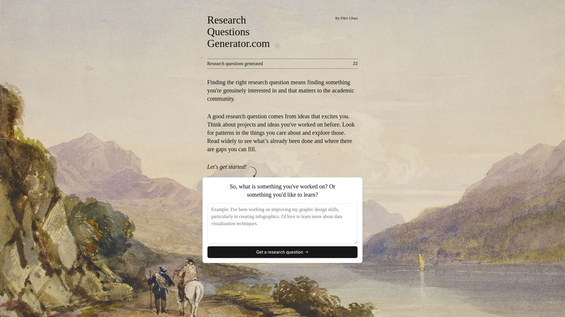 Research Topics Generator image