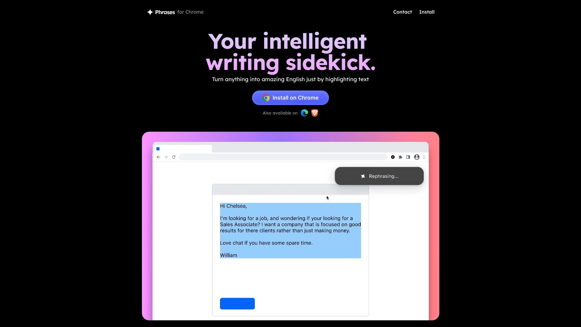 Phrases - Your intelligent writing sidekick image