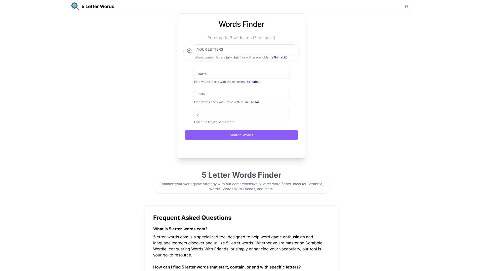 5letter-words.com image