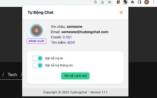Tự động Chat Extension image