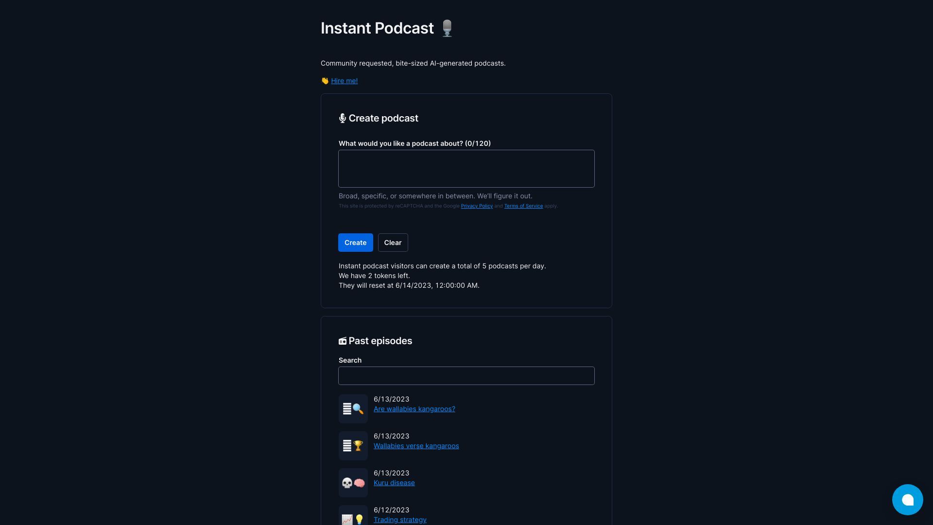 Instant Podcast image