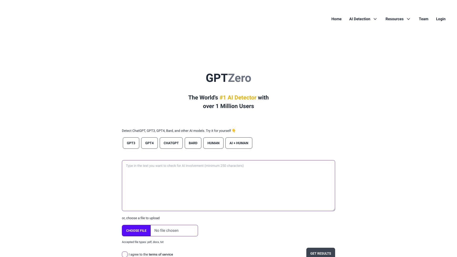 GPTZero image
