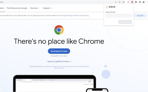 Aiera's ASR Browser Extension image