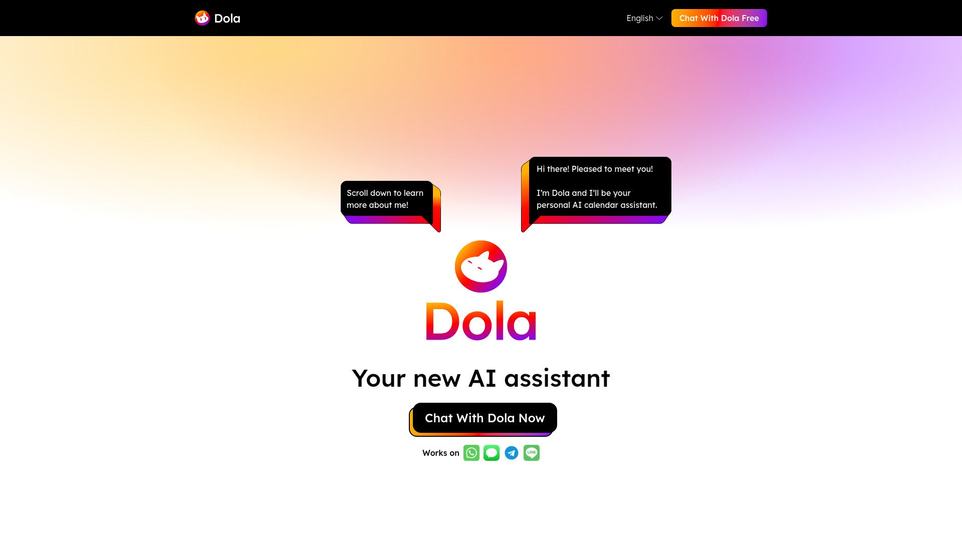 Dola AI Calendar Assistant image