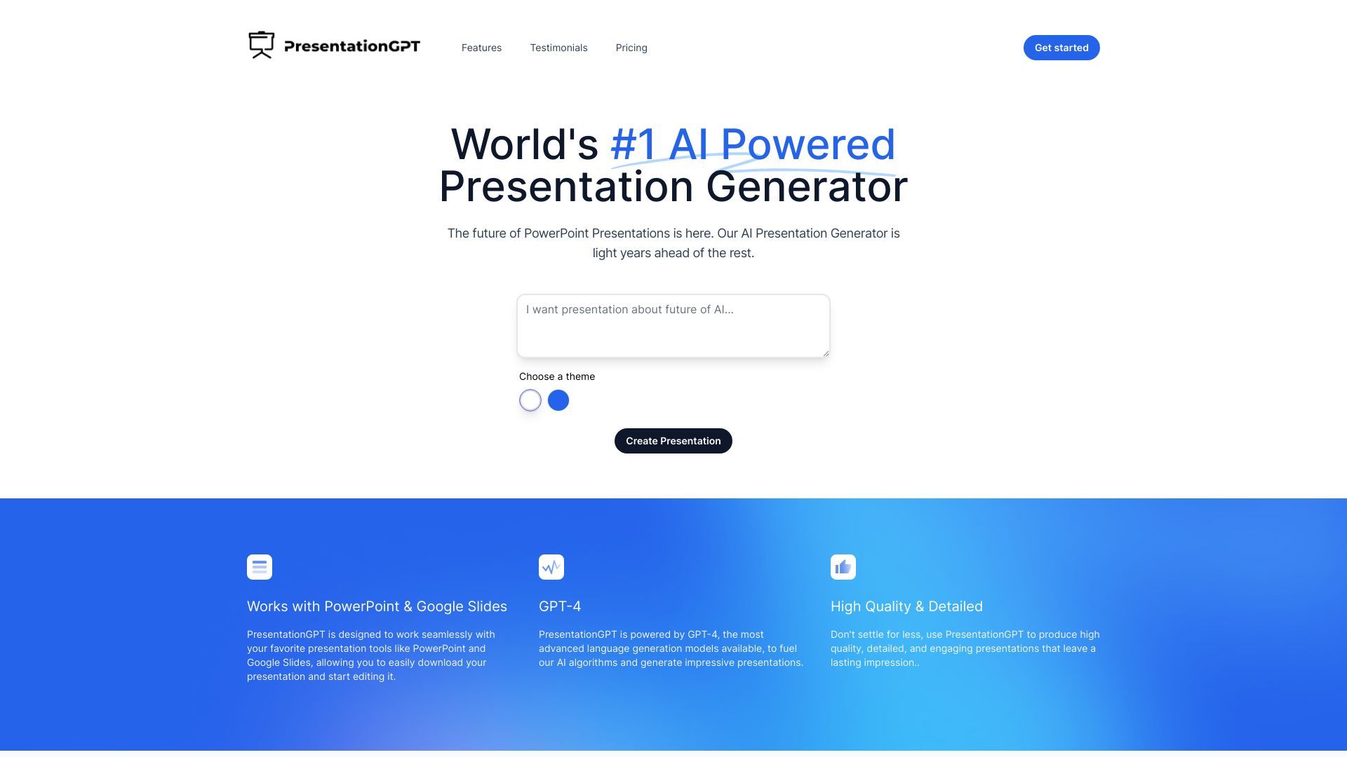 PresentationGPT image