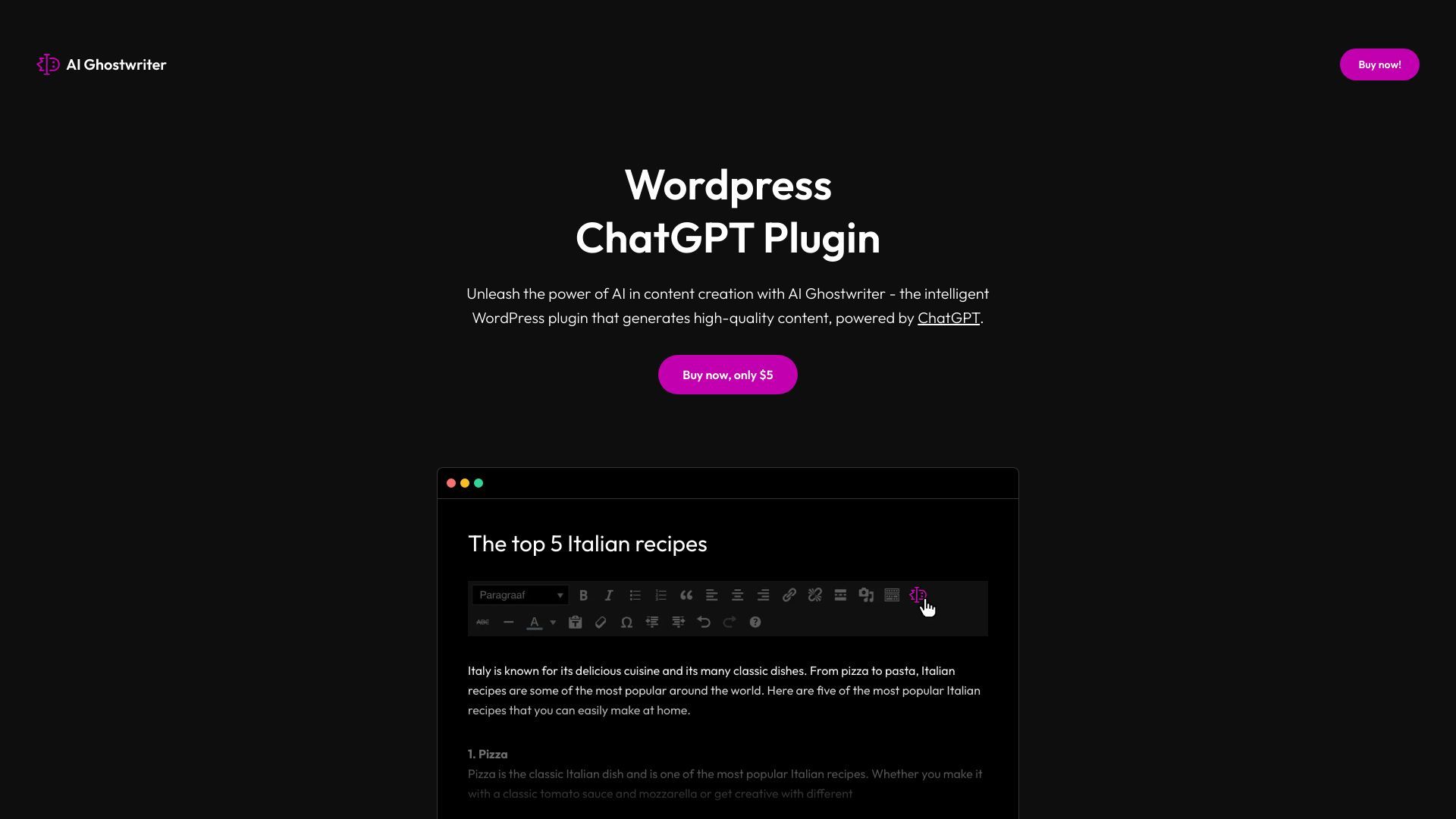 AI Ghostwriter - The Ultimate WordPress Plugin for ChatGPT-powered Content Creation image