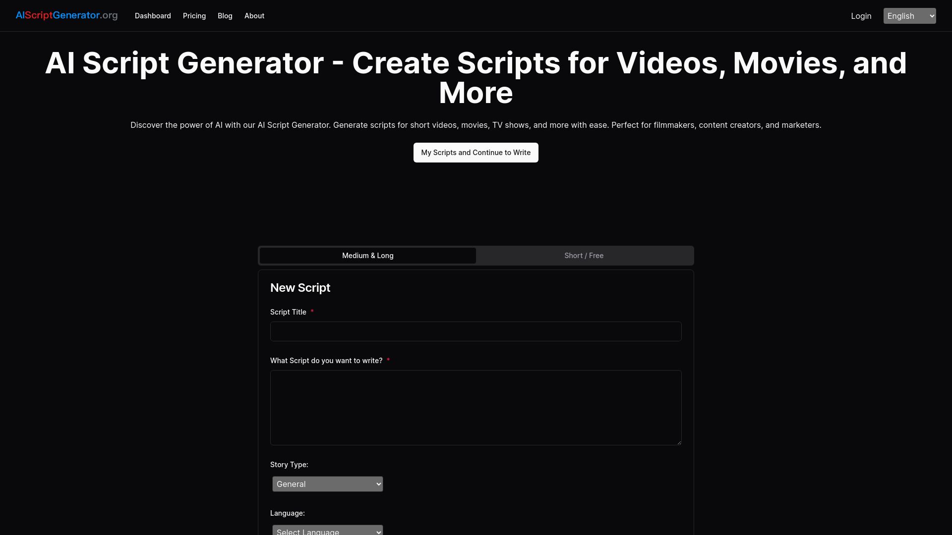 AI Script Generator image