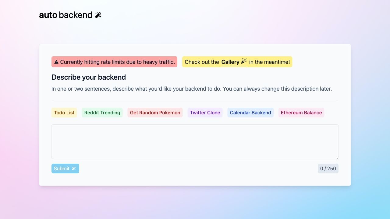 Auto Backend image