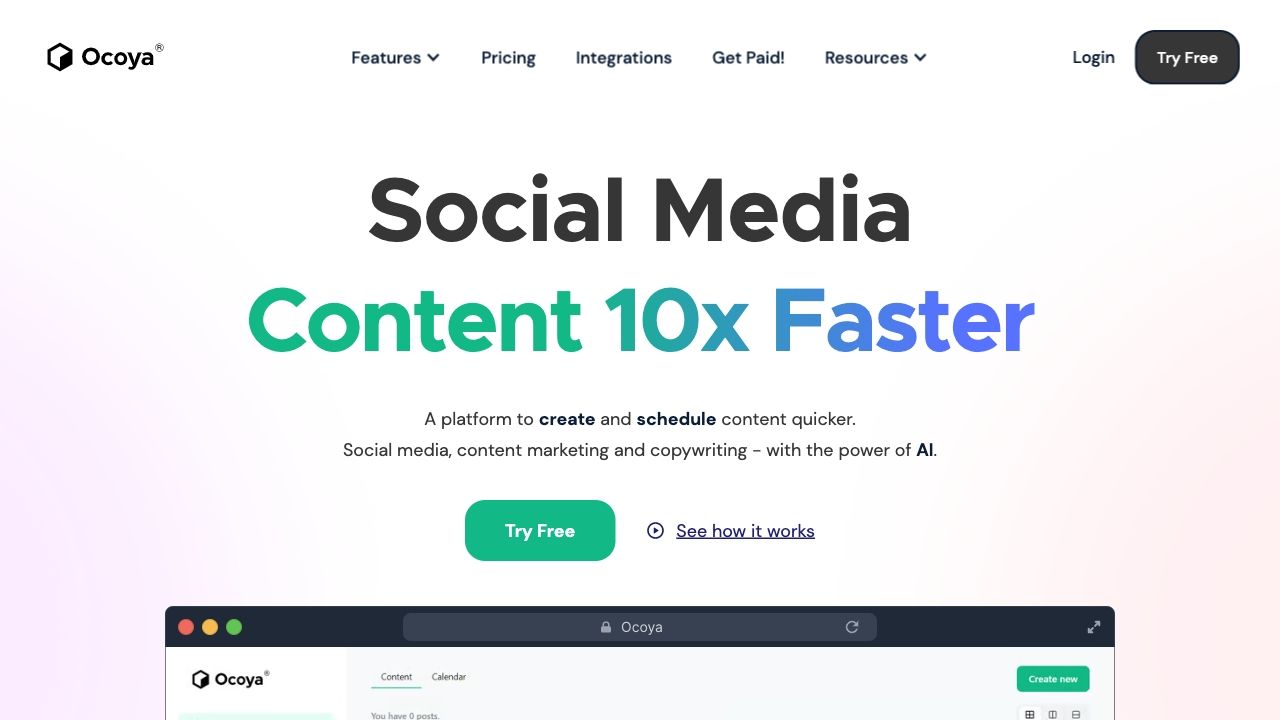 Ocoya: AI Social Media Management image