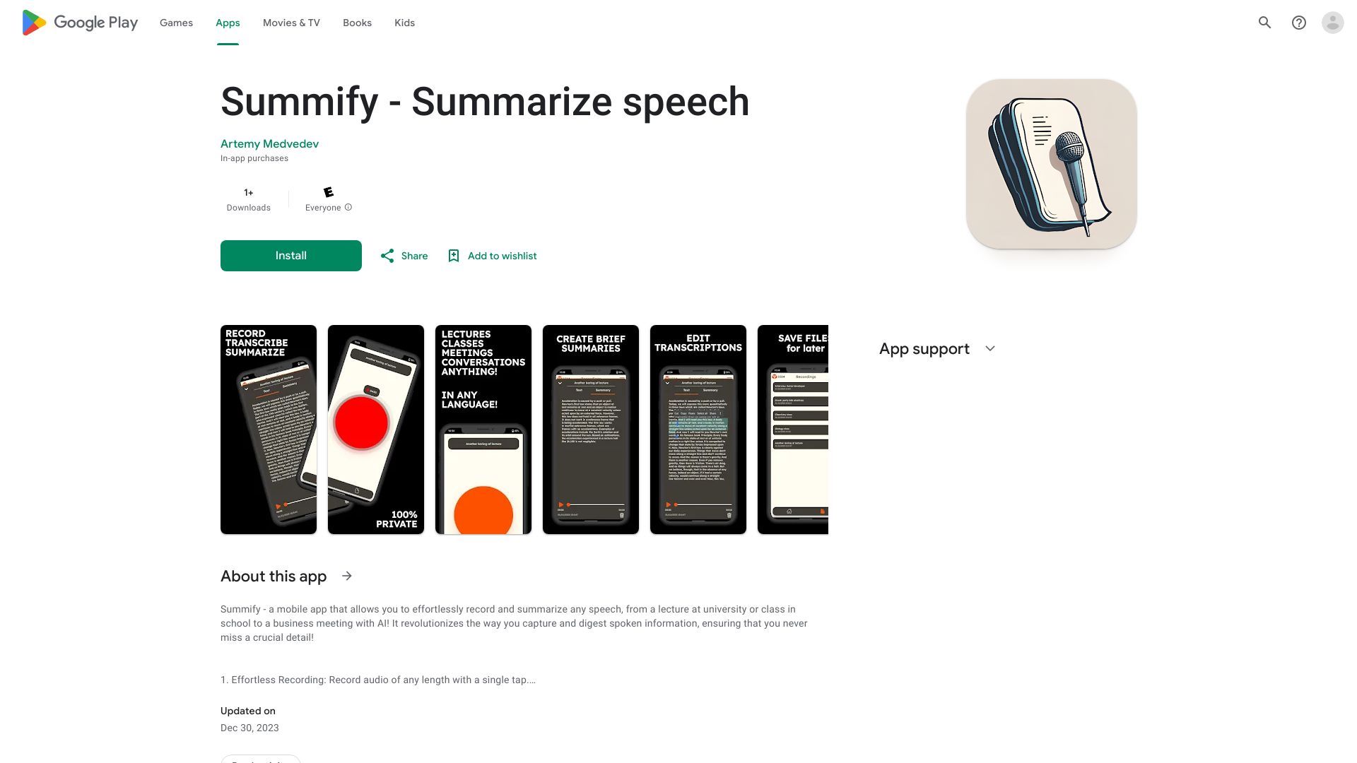 Summify - Summarize speech image