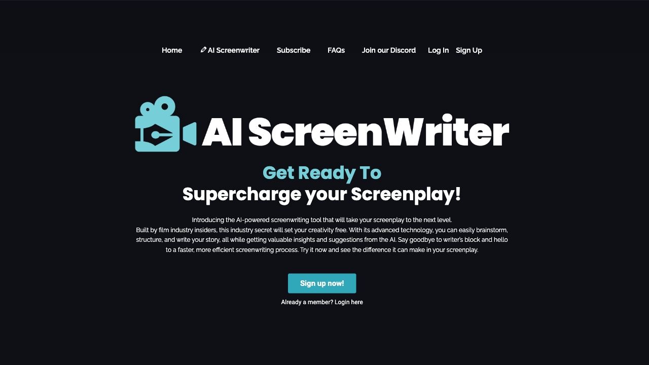 AI Screenwriting Tool image
