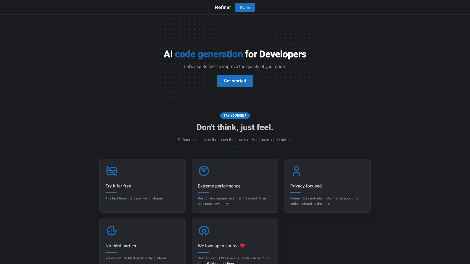 Refiner - AI-based code refactoring service image