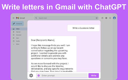 Chat GPT for Gmail Chrome Extension image