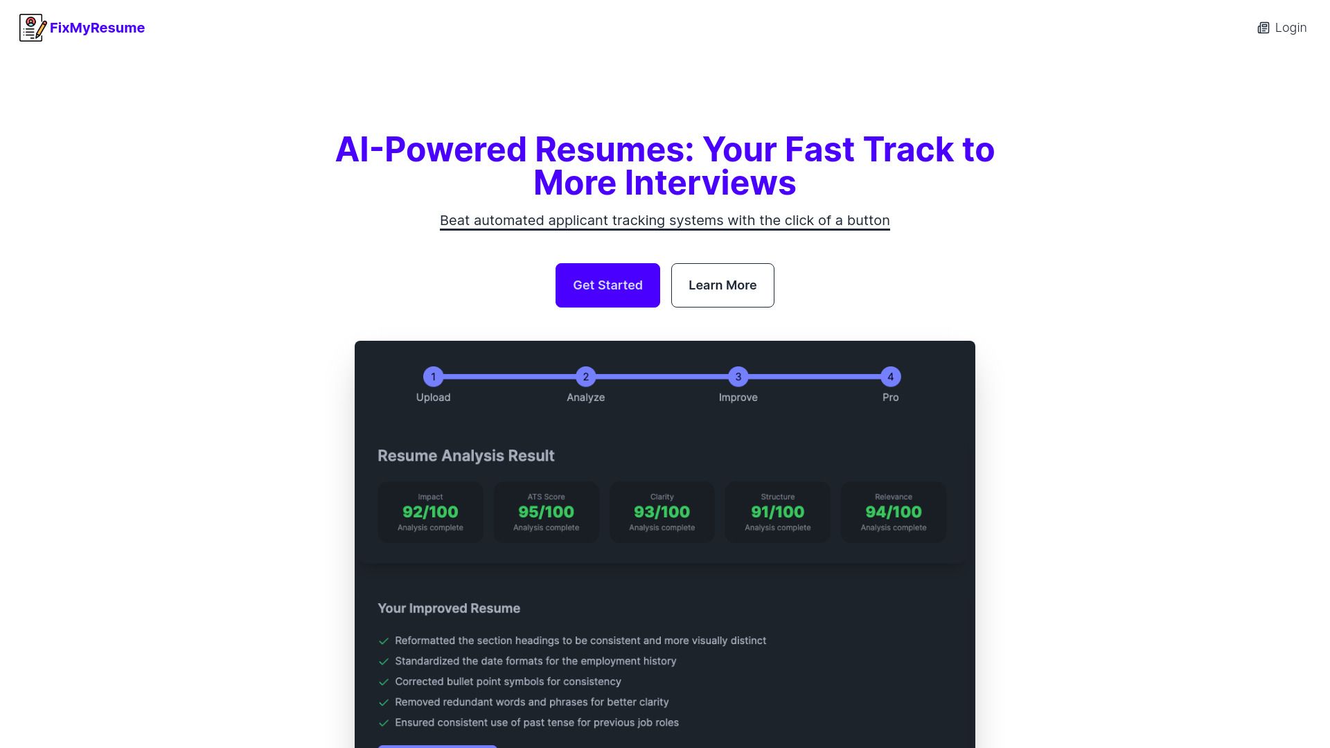 FixMyResume AI image