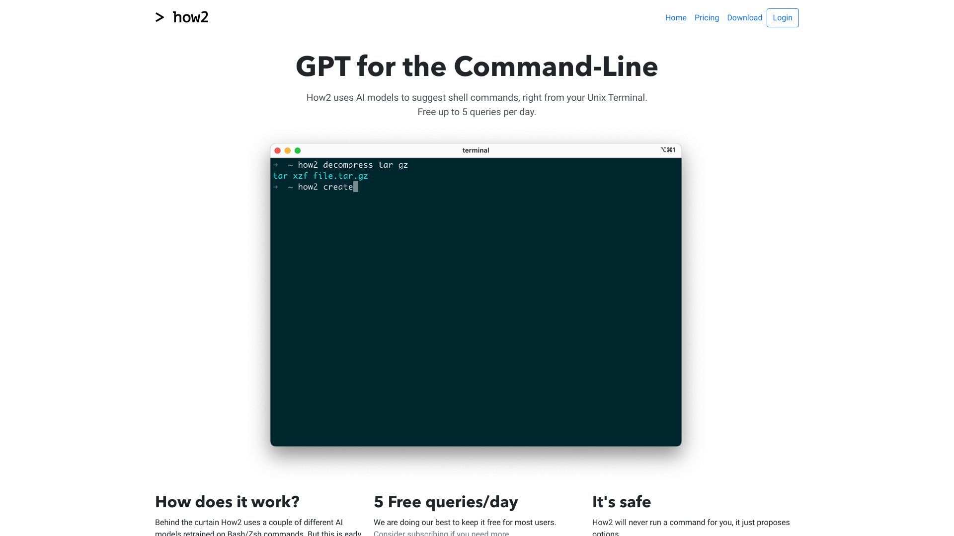 How2 - AI for the Command-Line image