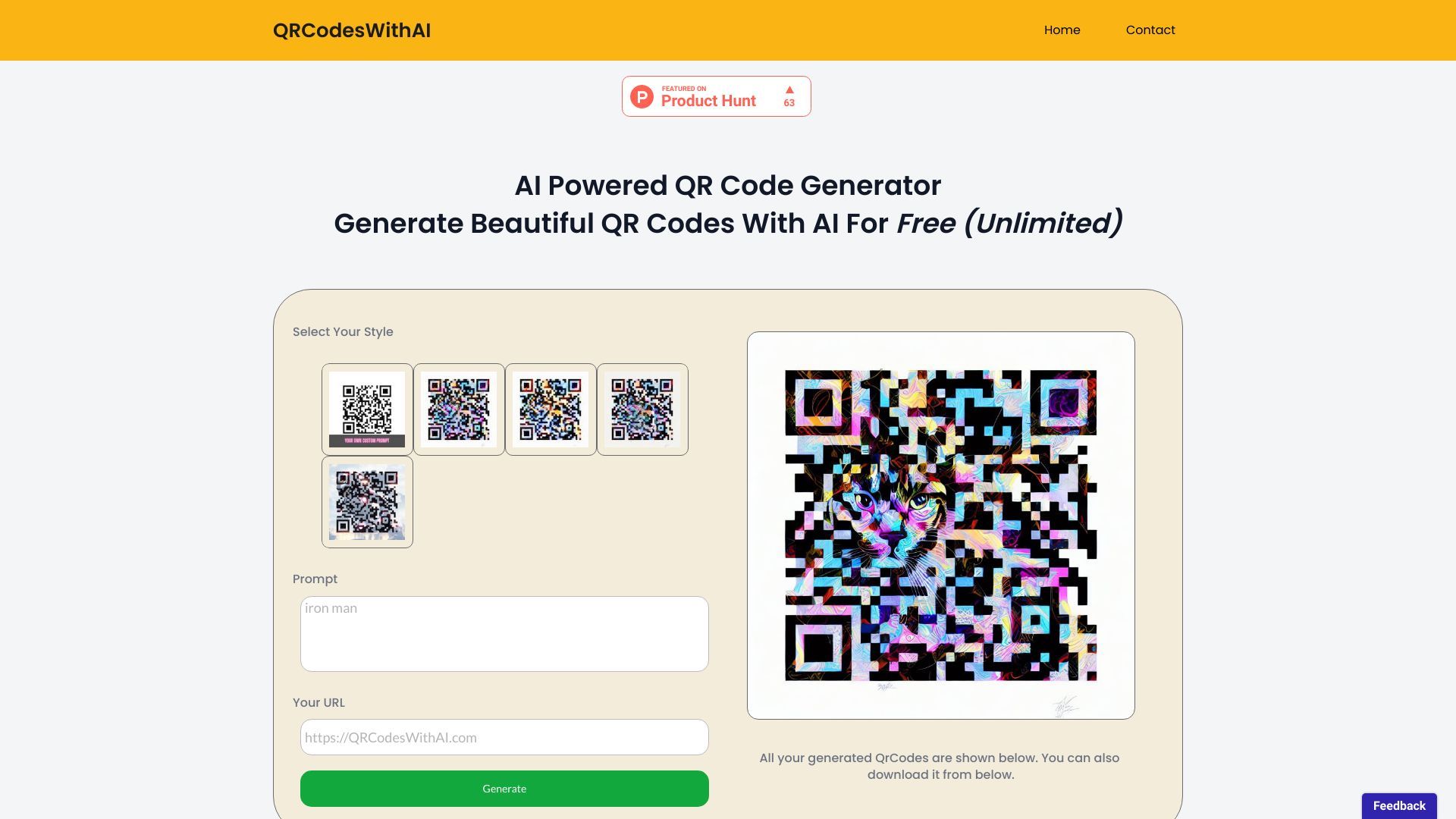 AI Powered QR Code Generator image