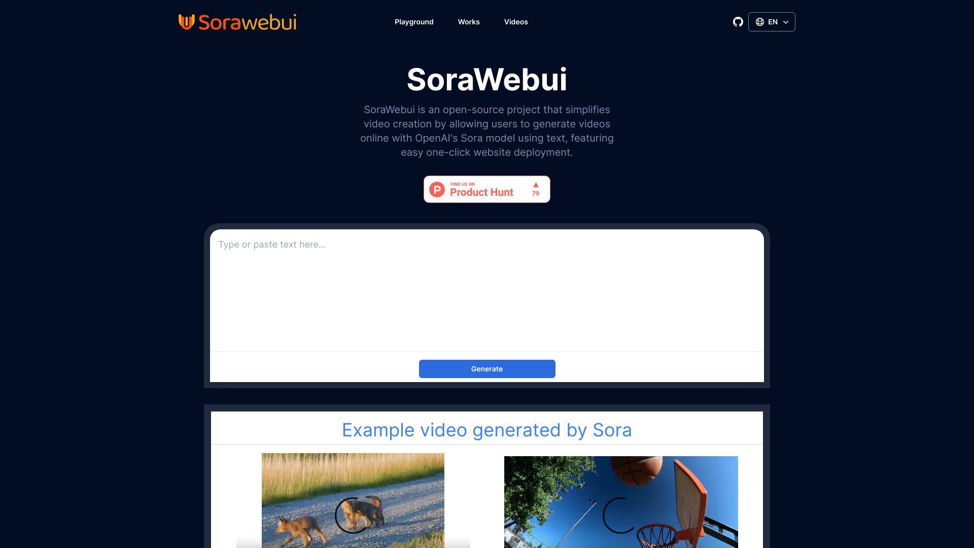 SoraWebui image