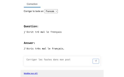 Correcteur Français avec chatGPT image