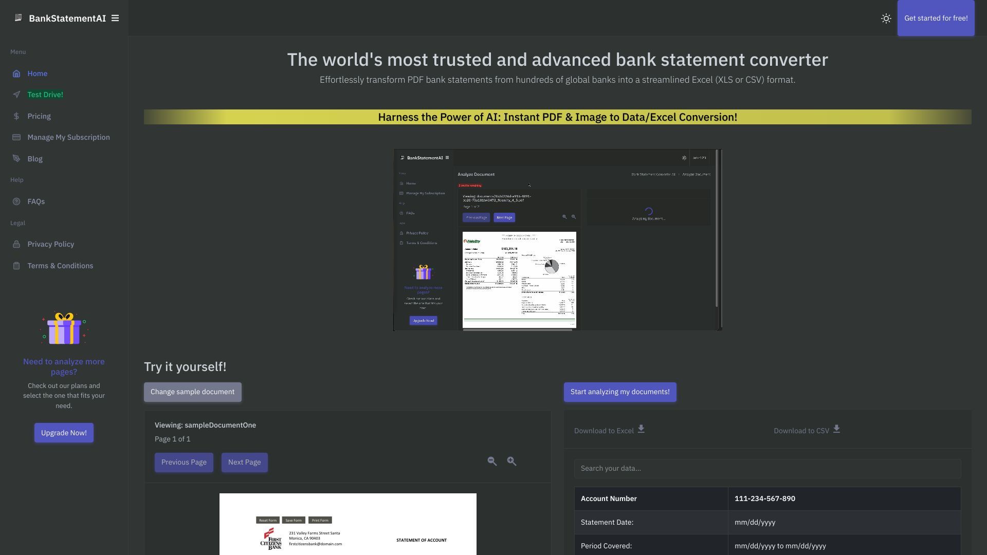 Bank Statement Converter AI image