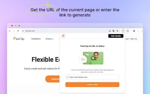FlexClip AI URL to Video image
