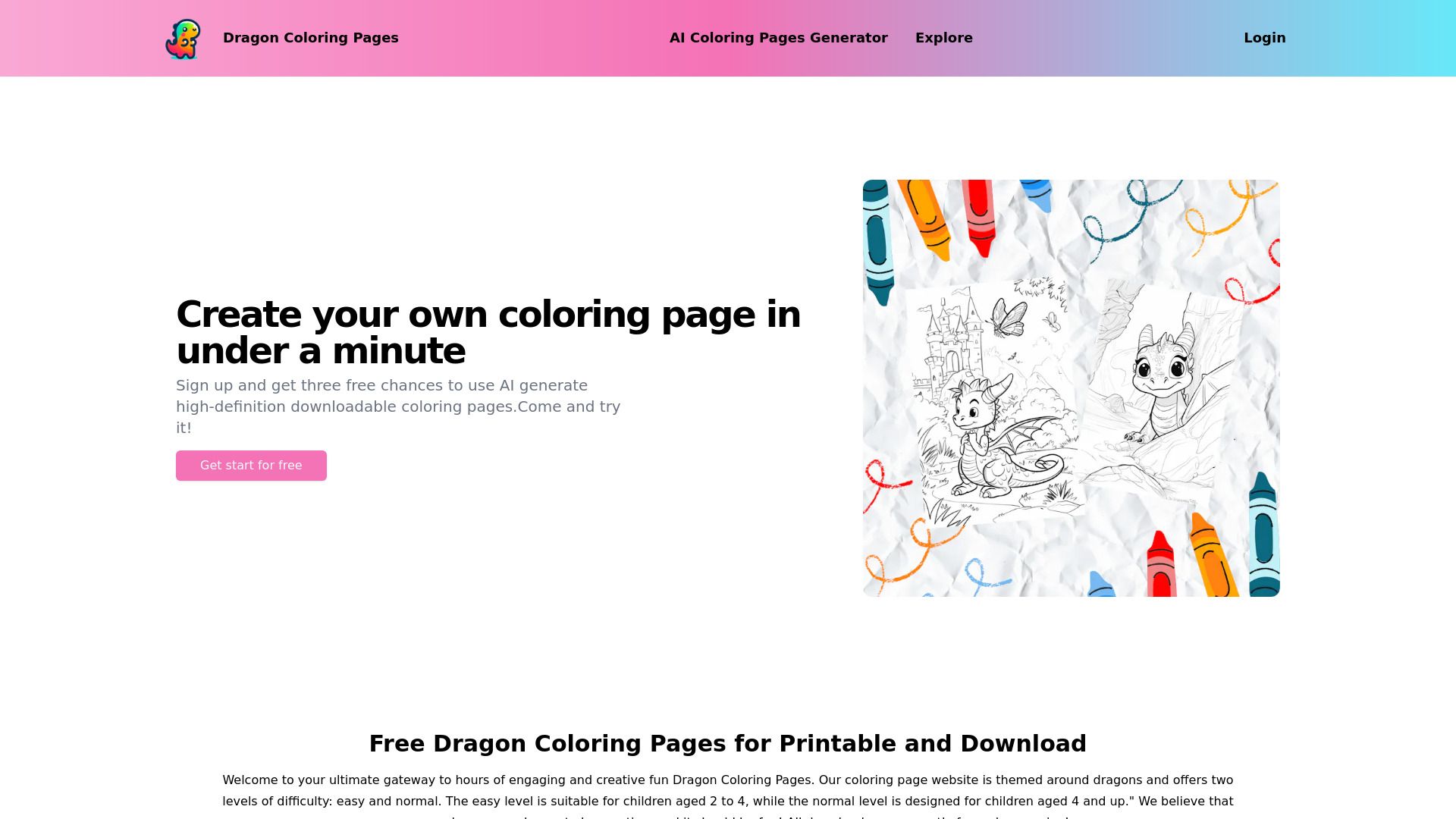 Dragon Coloring Pages Genie image