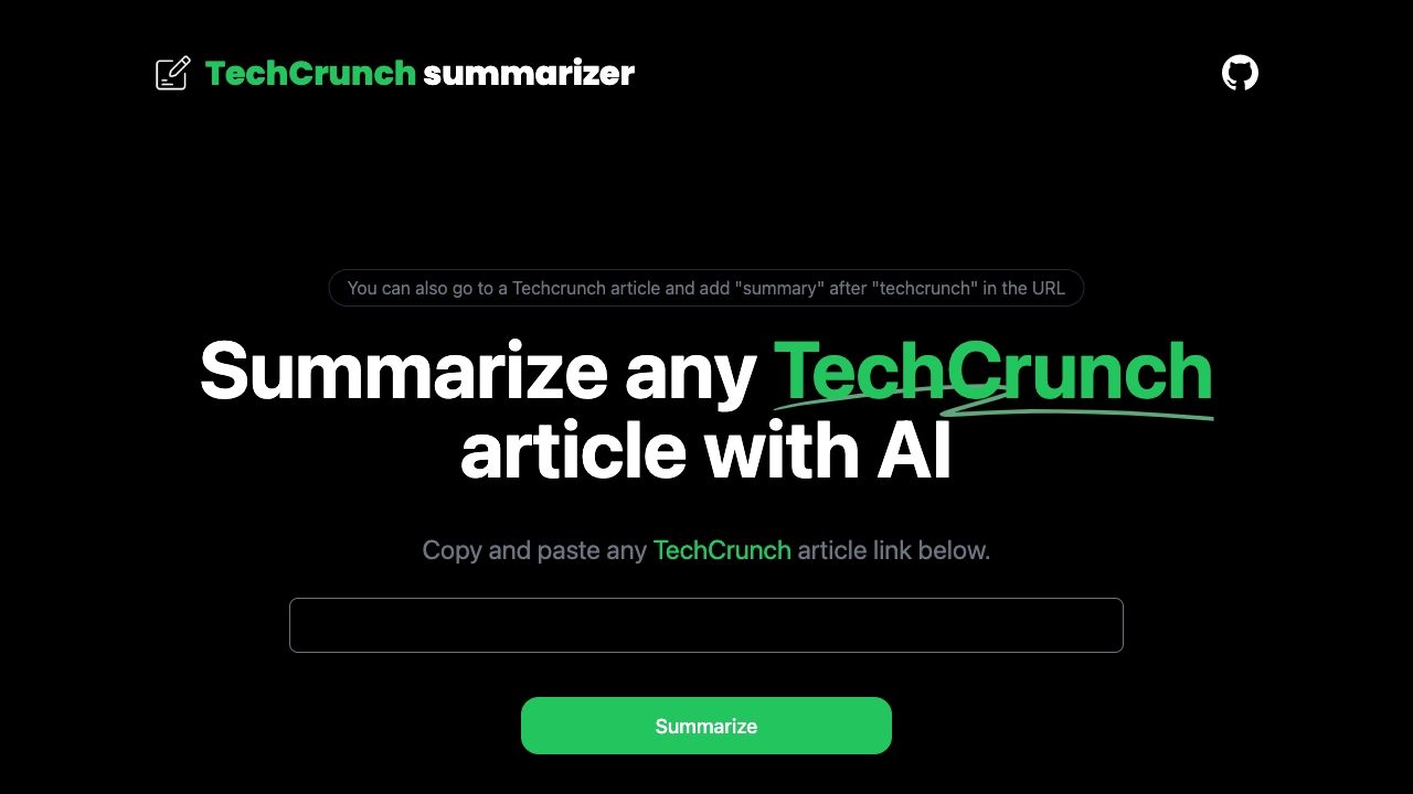 News Summarizer for TechCrunch image
