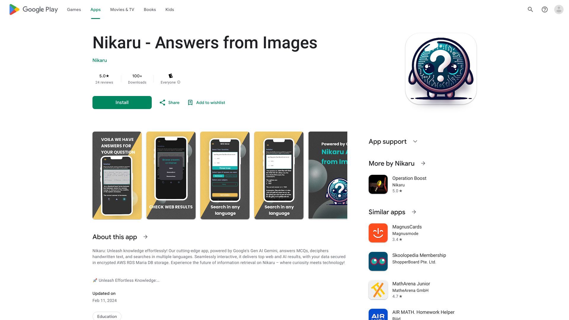 Get Answers from Images image