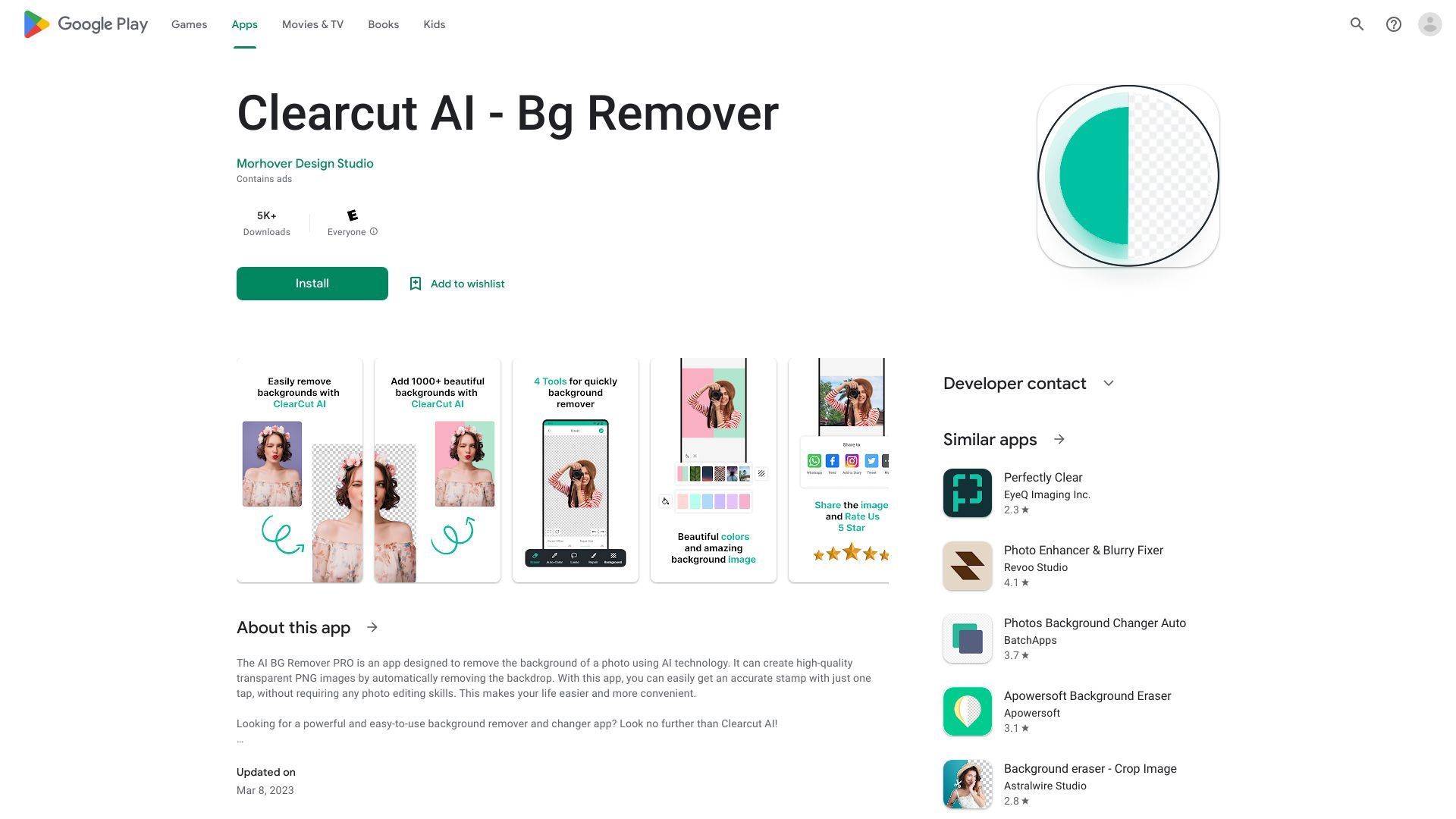 Clearcut AI image