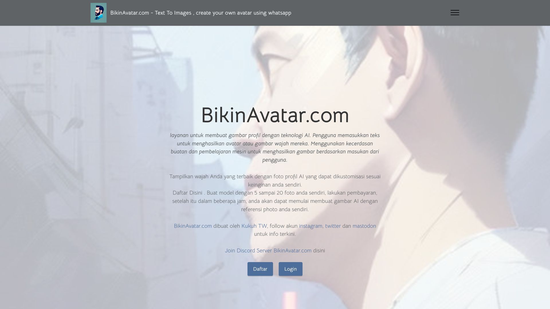 BikinAvatar.com - Text To Images image