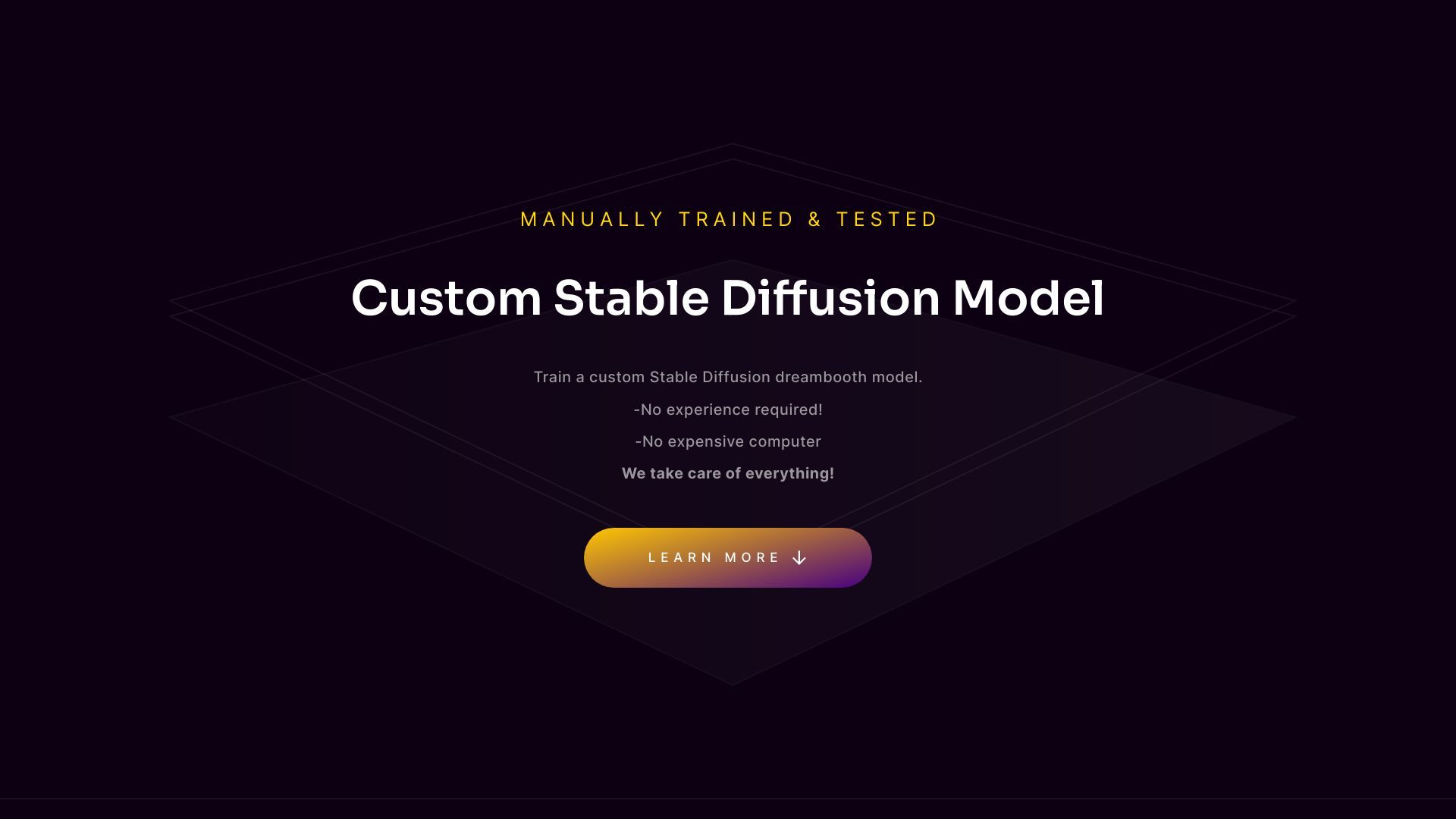 Train A Model (Stable diffusion) image