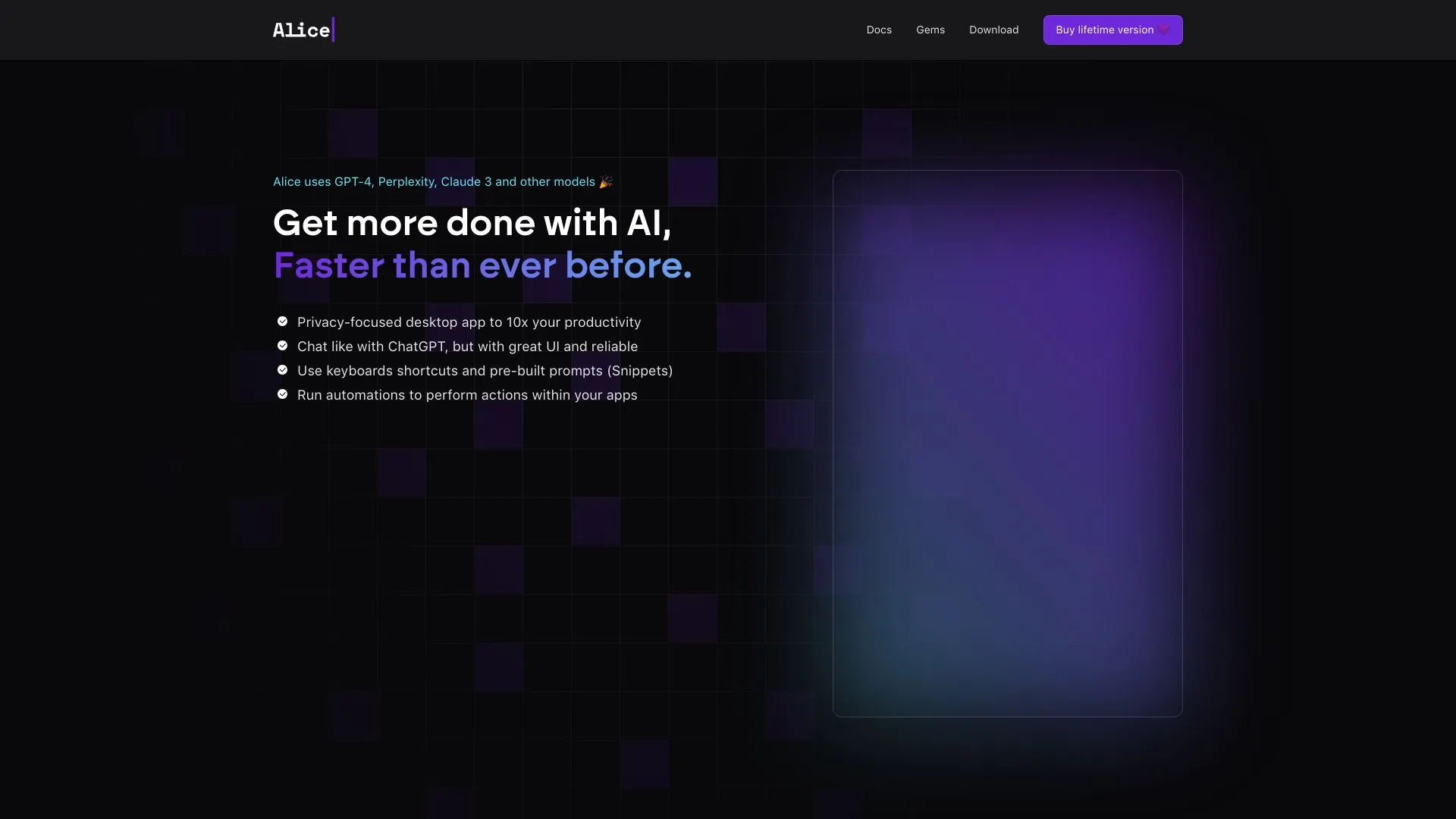Alice App - Your private AI Assistant image